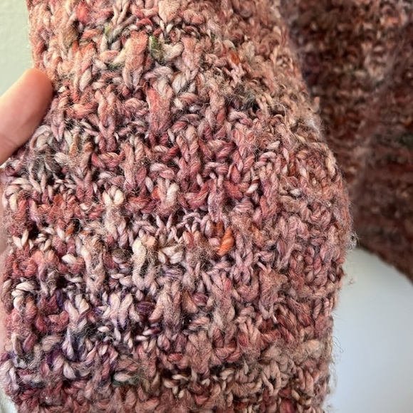 Anthropologie Elsamanda Slouchy Chunk Knit Turtleneck Sweater Large Spice - Picture 6 of 12